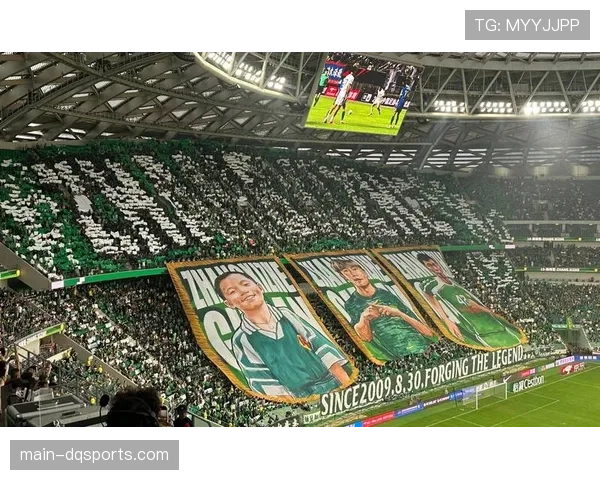 山东泰山球迷远征军在看台打出巨型Tifo，致敬俱乐部历史